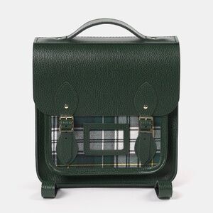 The Cambridge Satchel Small Portrait Backpack in Racing Celtic & Campbell Tartan